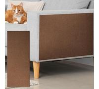 QUARKZMAN Mat Autocollant pour Chat À Gratter, 1 Rouleau 39.4" x 15.8" Protecteur De Canapé Contre Les Griffes De Chat pour DIY Sofa, Wall, Doors, Tapis À Gratter, Brown