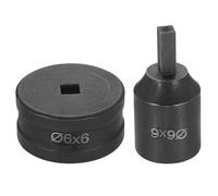 QUARKZMAN Matrice De Poinçon Hydraulique 6x6mm Kit De Poinçonnage Noir