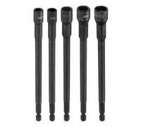 QUARKZMAN Mèche de tournevis à douille hexagonale 6/7/8/9/10mm, douille 6 points métrique, tige hexagonale 1/4", ensemble magnétique en acier CR-V longueur 5,91" (150mm)