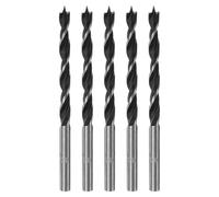 QUARKZMAN Mèches de Perçage Pointe Brad 4,5mm Dia 1,8" Profondeur 5Pcs | Tige Ronde Droite Mèche Métrique, Acier Pointe Brad 1,8" Profondeur de Perçage Mèches en Spirale pour Menuisier Bois