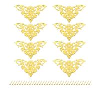 QUARKZMAN Métal Coin Protecteur, Meuble Décoratif Bord Couverture, Album Coin Protections Housses pour Boîte Bois Coffret Table Bureau, 8 pcs, 46mm Or