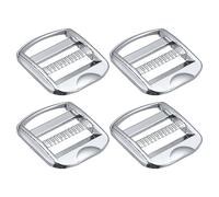 QUARKZMAN Métal Échelle Boucle Curseur Tri-Planeur Métal Réglable Boucles, 4pcs 25mm(1") Intérieur Largeur pour Sangle Sac Dos Sangle, Argent Ton