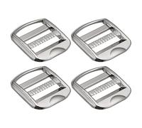 QUARKZMAN Métal Échelle Boucle Curseur Tri-Planeur Métal Réglable Boucles, 4pcs 25mm(1") Intérieur Largeur pour Sangle Sac Dos Sangle, Gris Argent