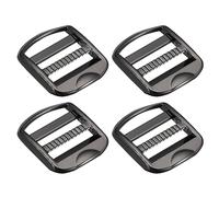 QUARKZMAN Métal Échelle Boucle Curseur Tri-Planeur Métal Réglable Boucles, 4pcs 32mm(1-1/4") Intérieur Largeur pour Sangle Sac Dos Sangle, Pistolet-noir