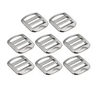 QUARKZMAN Métal Échelle Boucle Curseur Tri-Planeur Métal Réglable Boucles, 8pcs 25mm(1") Intérieur Largeur pour Sangle Sac Dos Sangle, Gris Argent