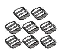 QUARKZMAN Métal Échelle Boucle Curseur Tri-Planeur Métal Réglable Boucles, 8pcs 25mm(1") Intérieur Largeur pour Sangle Sac Dos Sangle, Pistolet-noir