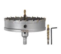 QUARKZMAN Métal Trou Scie Carbure Coupeur 125mm /4.9" Dia pour Inox Acier, Métal, Aluminium Alliage, Cuivre, Laiton, Plastique, avec Extra Centre Mèche