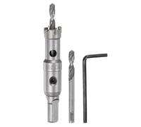 QUARKZMAN Métal Trou Scie Carbure Coupeur 15mm /0.59" Diamètre pour Inox Acier, Métal, Aluminium Alliage, Cuivre, Laiton, Plastique, avec Extra Centre Bit