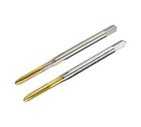 QUARKZMAN Métrique Taraud M2 x 0.4mm & M2.5 x 0.45mm Pas 3 Rainures H2 Filetage Fiche HSS Ti-coated Laiton Ton pour Horloges et Montres Bricolage
