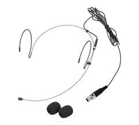 QUARKZMAN Micro Casque À Crochet D'Oreille, Double Ensemble Suspendu Sur L'Oreille Microphone Filiaire À Condensateur Casque Avec Mini Connecteur XLR 4 Broches TA4F Câble De 1.2m, Noir