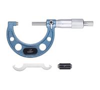 QUARKZMAN Micromètre Externe Plage 1-2 Pouces Précision +/-0.0001 Pouce Micromètre Avec Arrêt À Cliquet Métal Outil De Mesure De Précision Industrielle Pour Machiniste Ingénieur, Bleu