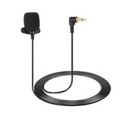 QUARKZMAN Microphone Cravate Lavalier, Micro à Condensateur Mono 3,5 mm Coudé, Micro Collier Filiaire 1,5 m Unidirectionnel, Mini Micro Cravate pour Enseignants et Présentateurs