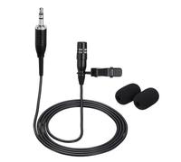 QUARKZMAN Microphone Lavalier De Revers, Microphone De Col Condensateur Standard Avec Connecteur 3.5mm TRS, Micro Cravate Unidirectionnel Avec Fil De 1m Pour Presentateurs Musiciens Acteurs