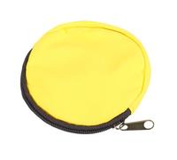 QUARKZMAN Mini Toile Pièce Porte-Change Pochette, 3,9" Naturel Rond Mini Pièce Portefeuille Petit Change Porte-Change Portable Organiseur Sacs avec Fermeture éclair, Jaune
