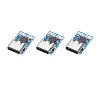 QUARKZMAN Module de déclenchement de puissance à tension fixe 15V DC USB-C PD 3Pcs, 0,7x0,4 pouce 5A Type-C Entrée Femelle Déclencheur de Charge Rapide pour Alimentation de Notebook, Bleu