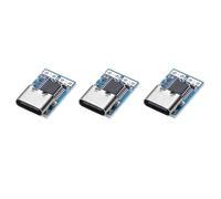 QUARKZMAN Module de déclenchement de tension fixe USB-C PD 20V DC 3Pcs, 0,7x0,4 pouce 5A Type-C Entrée Femelle Déclencheur de Charge Rapide pour Bloc d'Alimentation de Notebook, Bleu
