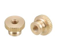 QUARKZMAN Moleté Pouce Écrous, 10pcs M4 x D12mm x H8mm Laiton Moleté Écrou avec Col Haut Tête à travers Trou Réglage Écrous pour 3D Imprimante Pièces
