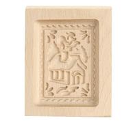 QUARKZMAN Moule à Biscuits en Bois Sculpté Maison de Neige 10x8cm, 1 Pièce | Tampon à biscuits 3D à empreinte profonde qui marque le motif du premier coup. Se farine, se démoule sans coller.