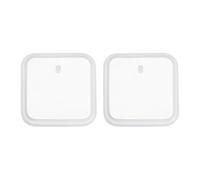 QUARKZMAN Moule en Silicone carré avec Trou Blanc 2 pièces | Kit de matrice de porte-clés en résine, pour époxy, pour pendentif porte-clés, ornement, gemmes, artisanat, création DIY