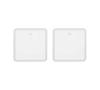 QUARKZMAN Moule en Silicone époxy carré avec Trou Blanc 2 pièces | matrice en résine pour pendentifs, porte-clés, ornements, gemmes, artisanat résine, création DIY