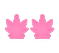 QUARKZMAN Moule en Silicone Époxy Feuille d'Érable Troué Rose 2 Pièces | Kit de moulage pour pendentifs, porte-clés, ornements, gemmes, art résine, artisanat, loisirs créatifs