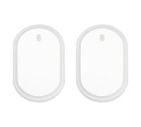 QUARKZMAN Moule en Silicone époxy Ovale avec Trou Blanc 2 pièces | matrice de porte-clés en résine, pour pendentifs, porte-clés, ornements, gemmes, artisanat et fabrication de bricolage