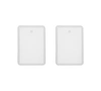QUARKZMAN Moule rectangulaire Silicone époxy avec Trou Blanc 2 pièces | pour pendentifs, porte-clés, ornements et gemmes, artisanat en résine, fabrication de bricolage