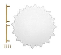 QUARKZMAN Moules à Plateaux en Silicone avec 2Pcs Doré Poignées pour les Moules à Plateaux en Résine Époxy à Motif Mandala pour les Projets d'Artisanat de Bricolage, 9,4X9,4 Pouce