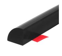 QUARKZMAN Moulure Flexible, Moulure Quart-de-Rond Flexible de 79 Pouces en Silicone à Coller, Barrière d'Eau de Douche auto-Adhésive pour Décoration d'Angle de Salle de Bain, Noir