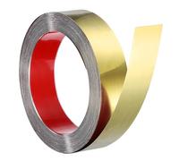 QUARKZMAN Moulure Murale En Acier Inoxydable, 10 m x 40 mm Bande Décorative Métallique Autocollante Pour Bordure De Plafond Mur Carrelage Miroir, Or Mirroir