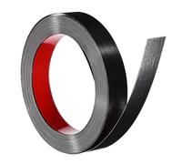 QUARKZMAN Moulure Murale En Acier Inoxydable, 10m x 30mm Bande Décorative Métallique Adhésive Pour Bordure De Plafond Mur Carreau Miroir, Noir Brossé