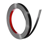 QUARKZMAN Moulure Murale En Acier Inoxydable, 32.8 Pieds x 0.6 Pouce Bande Décorative Métallique Adhésive Pour Bordure De Plafond Mur Carreau Miroir, Noir Brossé