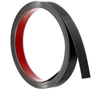 QUARKZMAN Moulures de Finition Murale, 16.4 Ft X 0.79 In Acier Inoxydable Décollable et Autocollant Bordure Métallisée Finition Miroir pour Décoration Diy Maison, Noir