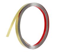 QUARKZMAN Moulures Décoratives Autocollantes en Acier Inoxydable, 5m X 1cm Doré Garniture de Moulure Murale Autocollante avec Finition Miroir avec des Sacs et des Cartes pour Mur, Sol