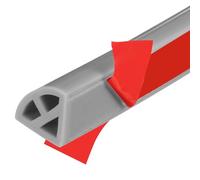 QUARKZMAN Moulures Flexibles Silicone 300cm, 15x15mm Moulure Autocollant Mural Double Face Auto-Adhésif Quart de Rond, Joint Décoratif pour Plafond Mur Angle Sol Baignoire Barrière Eau, Gris