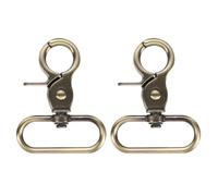 QUARKZMAN Mousqueton à ressort pivotant 2 Pièces 38mm Bronze vieilli
