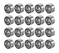 QUARKZMAN MR105-2RS 5x10x4mm Billes Roulements x 20PCS Chrome Acier pour Machines et Outils, Roulement à Bille à Gorge Profonde [Double Scellé]