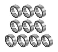 QUARKZMAN MR128-2RS 8x12x3.5mm Billes Roulements x 10PCS Chrome Acier pour Machines et Outils, Roulement à Bille à Gorge Profonde [Double Scellé]
