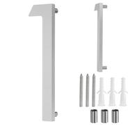 QUARKZMAN Numéros Maison Flottants, 6 Pouces Numéro D'Adresse Moderne Aluminium Solide Pour L'Extérieur Avec Kit Clous Pour Panneau Boîte Aux Lettres Bureau Rue À Domicile(Numéro 1, Argent)