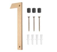 QUARKZMAN Numéros Maison Modernes Pour Extérieur, Numéros D'Adresse Flottants Métal 10 Pouces Avec Kit Clous Pour Panneaux D'Appartement Bureau Hôtel (Or, Numéro 1)