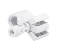 QUARKZMAN O.D 32mm - 60mm Clip de Support de Microphone en Plastique Blanc | 1 Pièce, avec Adaptateur en Plastique 3/8 pour Petit Microphone, Support de Microphone