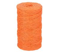 QUARKZMAN Orange Raffia Ribbon, 98 Yard Natural Raffia Paper String 2mm Large Twisted Raffia Yarn Twine Pour Gift Wrapping Crocheting Knitting DIY Crafts