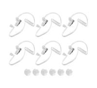 QUARKZMAN Oreille Pièce Casque Oreille Pièce Agent Secret Oreille Pièce Costume Accessoire avec Oreille Pièces, Remplacement Acoustique Tube pour 2-Voies Radio Audio Casques, Paquet de 6