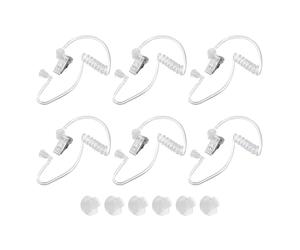 QUARKZMAN Oreille Pièce Casque Oreille Pièce Agent Secret Oreille Pièce Costume Accessoire avec Oreille Pièces, Remplacement Acoustique Tube pour 2-Voies Radio Audio Casques, Paquet de 6