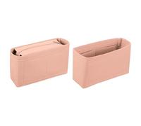 QUARKZMAN Organisateur Sac Main Insert SetPortable Organisateur Feutre Fermeture Éclair Multiples Compartiments Doublure Sac Shoulder SatchelTote BagHandbag Shaper(17 x 7 x 18 CmRose Clair)