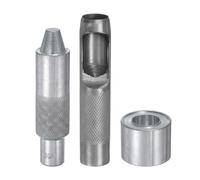 QUARKZMAN Outil de Poinçonnage de Trous à Œillets 18mm/0.71" pour Cuir - Poinçon Creux de 18mm en Acier 45# - Kit d'Installation d'Œillets avec Base pour Tissu, Vêtements, Artisanat