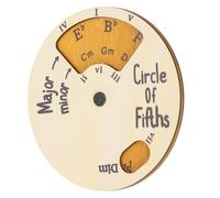 QUARKZMAN Outil Mélodique En Bois, 5.91" Roue D'Accords Du Cercle Des Quintes En Bois Outil Musical Roue D'Accords Musicaux Pour Instruments Musique Violon Guitare Piano Basse.