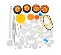 QUARKZMAN Pack of 78 Plastic Gears Set Small Motor Package Kit Module 0.5 | pour DC Motor DIY Accessories Model Toys RC Car Robot avec Wheels et Belt