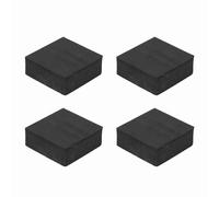 QUARKZMAN Pads D'Isolation pour Haut-Parleur Unilatéraux, 50mmx50mmx20mm Carrés Noirs Anti-Dérapants en Mousse Acoustique EVA Pieds Anti-Vibration pour Decks Haut-Parleur Subwoofer Système