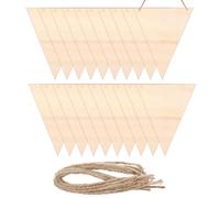 QUARKZMAN Panneau en Bois Suspendu Avec Corde, Étiquette en Bois en Forme de Triangle de 4,7" X 4", Artisanat en Bois pure Pour Projets DIY, Noël, Décoration Artisanale, Lot de 20